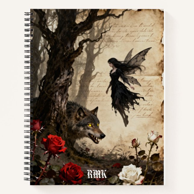 Der Wolf und die Fee Notizbuch (Vorderseite)