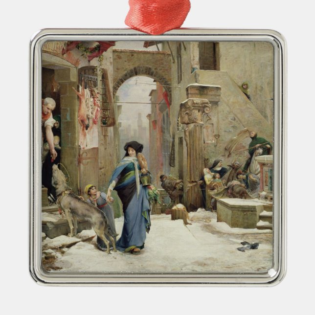 Der Wolf von Gubbio, 1877 Ornament Aus Metall (Vorne)