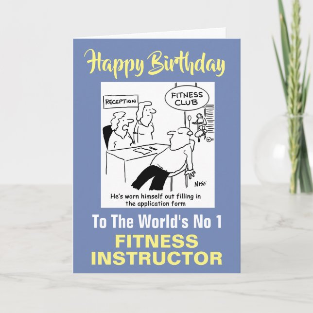 Der Word-Fitness-Instruktor Nummer 1 Karte (Vorderseite)