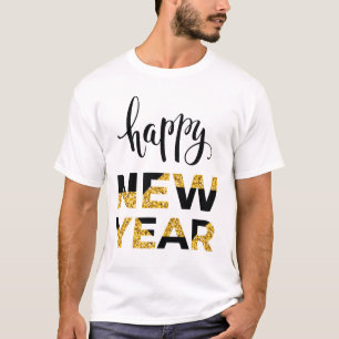 Der Wortkunst-Männer des glücklichen neuen Jahres T-Shirt
