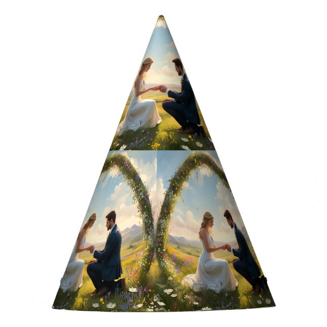 Der wunderbare Hochzeitsvorschlag, das Papier Part Partyhütchen (Vorderseite)