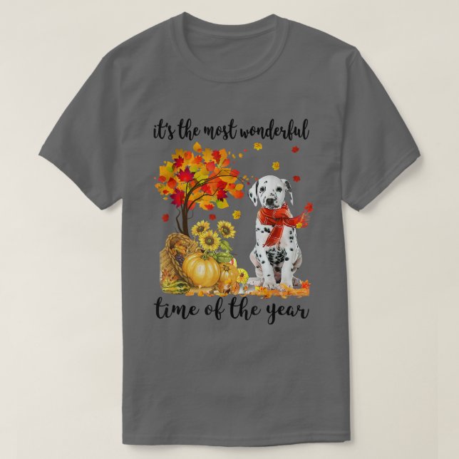 Der wunderbarste Dalmatiner im Herbst T-Shirt (Design vorne)