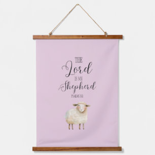 Der wunderliche Herr ist mein Hirte Psalm 23:1 Wandteppich Mit Holzrahmen