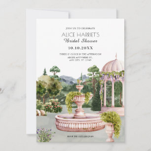 Der wunderschöne Aquarellgarten mit elegantem Brau Einladung