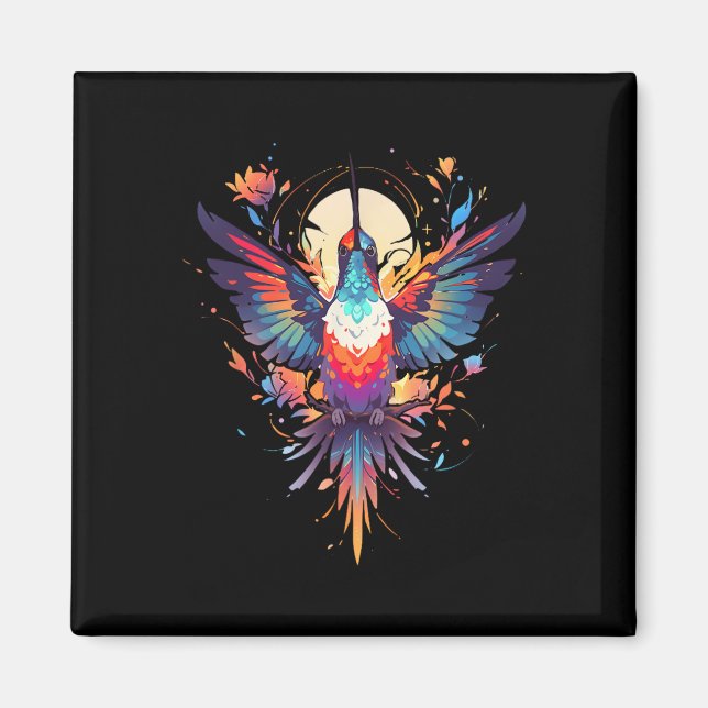 Der wunderschöne Hummingbird Bird Watching Earth D Magnet (Vorne)
