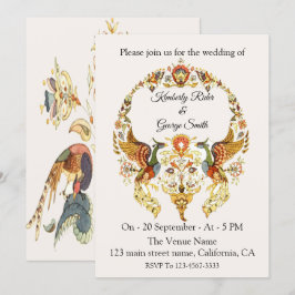 Der wunderschöne Kranz der Vogelhochzeit Einladung