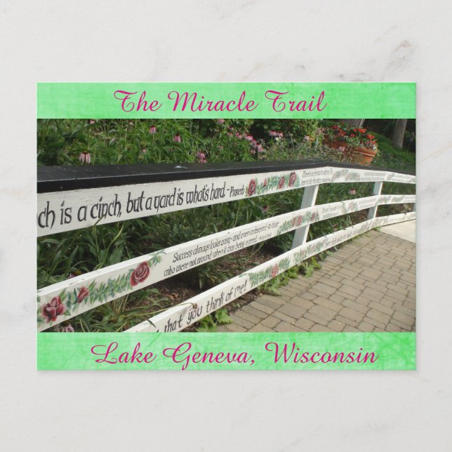 Der Wunderweg, Genfersee, Wisconsin Postcard Postkarte (Vorderseite)