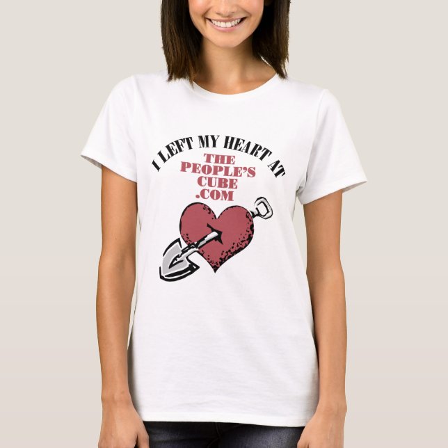 Der Würfel der Leute - I verließ mein Herz bei T-Shirt (Vorderseite)
