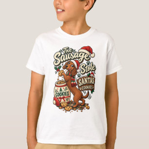Der Wurst hat Weihnachtsmanns Kekse gestohlen Dach T-Shirt
