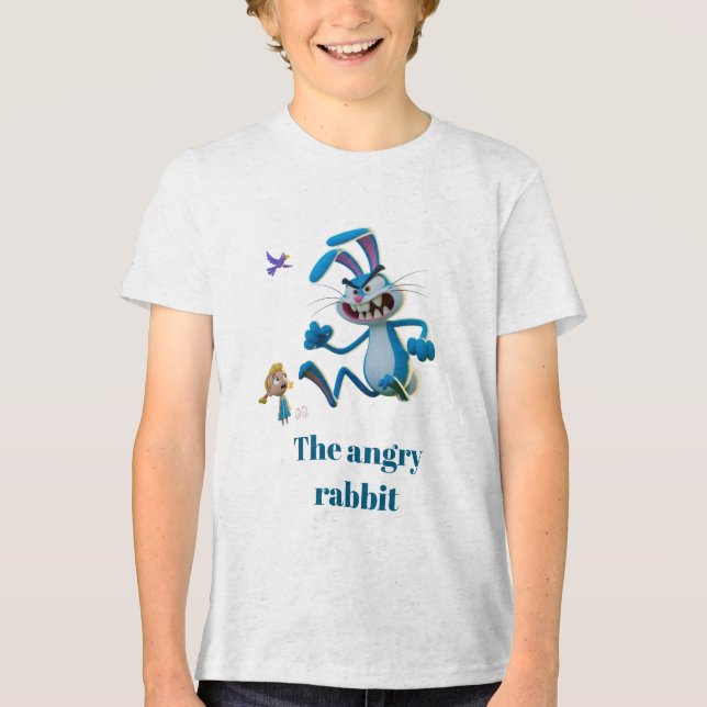 Der wütende Hase  Tri-Blend Shirt (Vorderseite)