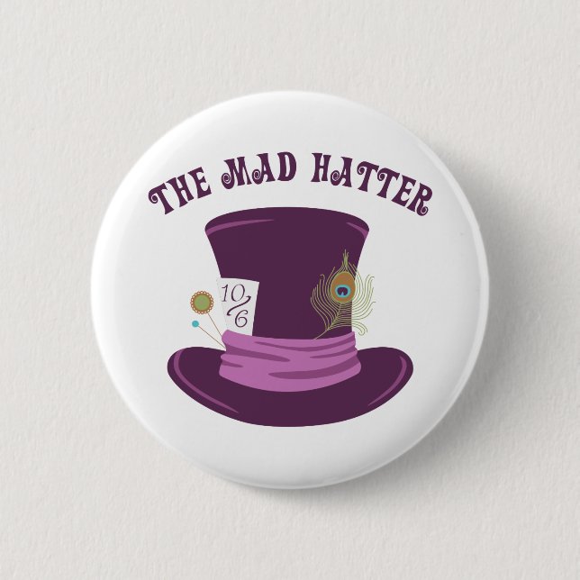 Der wütende Hutmacher Button (Vorderseite)