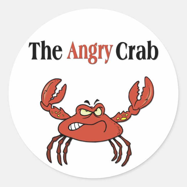 Der wütende Krab Runder Aufkleber (Vorderseite)