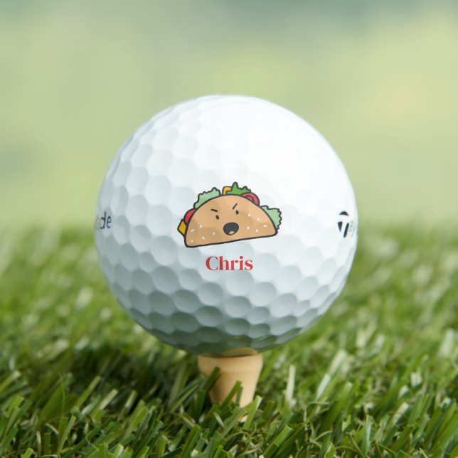 Der wütende Taco Personalisiert mit Namen Golfball (Insitu T-Shirt)