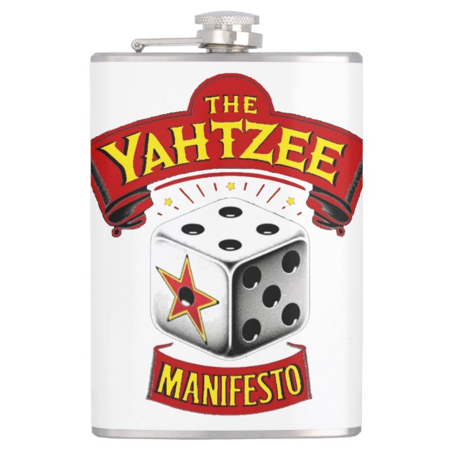 Der Yahtzee Manifesto Flask Flachmann (Vorderseite)