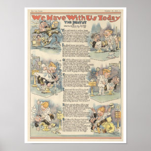 Der Zahnarzt, 1919 Ganzseitenachrichten tapezieren Poster