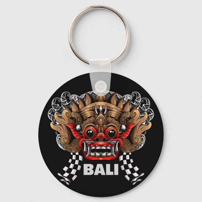 Der Zauber Balis mit dir: Black Barong Key Chain Schlüsselanhänger (Vorderseite)