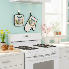 Der Zauber der Blumen des Frühlings Ofenhandschuh & Topflappen-Set