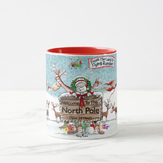 Der Zauber der Weihnachtszeit am Nordpol Tasse (Zentrum)