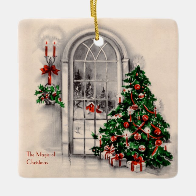 Der Zauber der Weihnachtszeit bei der Zuhause-Orna Keramikornament (Vorderseite)