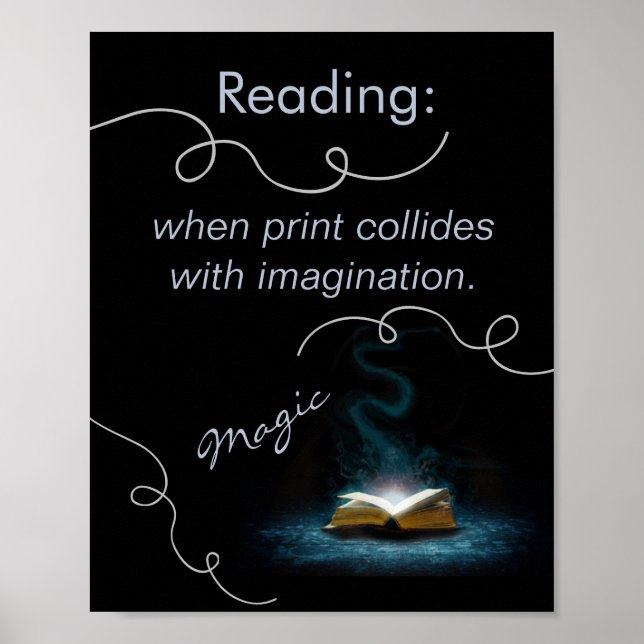 Der Zauber des Lesekristenplakats Poster (Vorne)