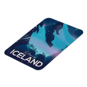 Der Zauber Islands Reiseplakat Magnet