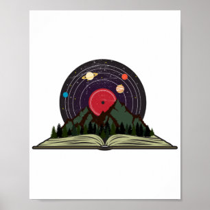 der Zauber von Büchern Vintage-Schallplatte Poster