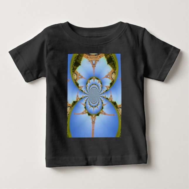Der Zauber von Paris: Geometrisches Eiffelturm-Des Baby T-shirt (Vorderseite)