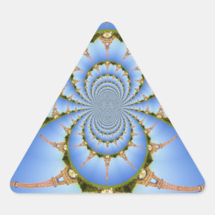 Der Zauber von Paris: Geometrisches Eiffelturm-Des Dreieckiger Aufkleber