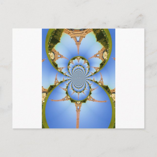 Der Zauber von Paris: Geometrisches Eiffelturm-Des Postkarte (Vorderseite)