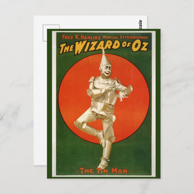 Der Zauberer Oz, Tinman Musical Postkarte (Vorne/Hinten)