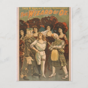 Der Zauberer von Oz Retro-Theater Postkarte