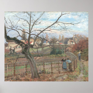 Der Zaun - Camille Pissarro Kunst Poster