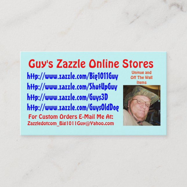 Der Zazzle des Typ Geschäfts-Karte Visitenkarte (Vorderseite)