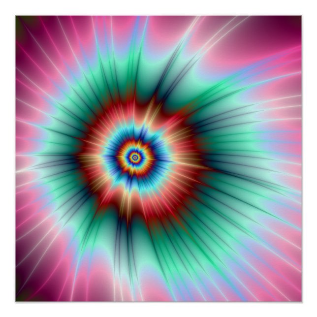 Der Zazzle Perfect Poster Gefärbte Krawatte Comet (Vorderseite)