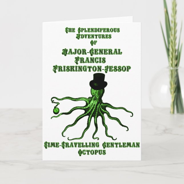 Der zeitreisende Gentleman Octopus Karte (Vorderseite)