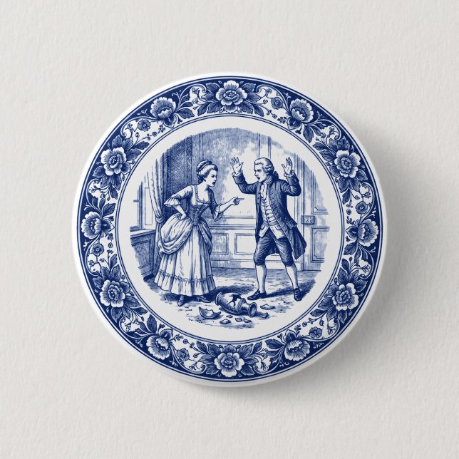 Der zerbrochene Vasen-Button Button (Vorderseite)