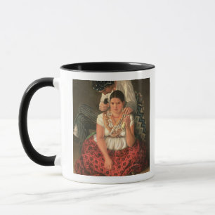 Der Zigeunerjunge und das Mädchen, (Öl auf Tasse