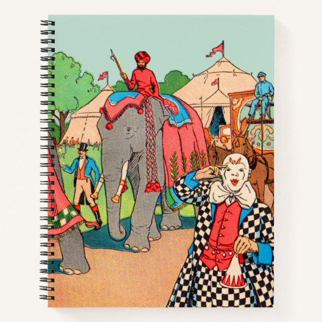 Der Zirkus kommt in die Stadt Notizbuch (Vorderseite)