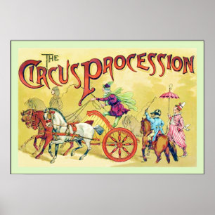 Der Zirkus-Prozession ~ Vintage Zirkus Poster