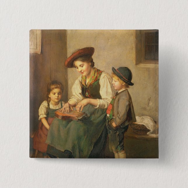 Der zither-Spieler Button (Vorderseite)