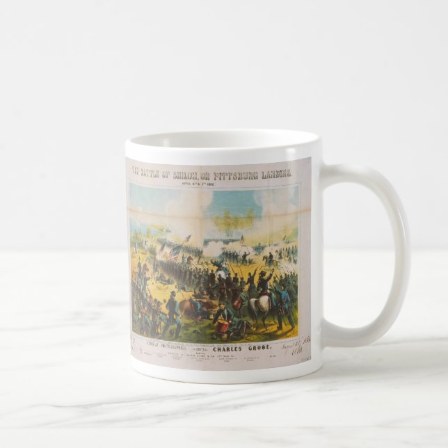 Der zivile Kriegs-Kampf von Shiloh Pittsburg Kaffeetasse (Rechts)