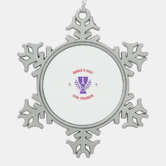 Der zivilste Ingenieur der Welt Schneeflocken Zinn-Ornament