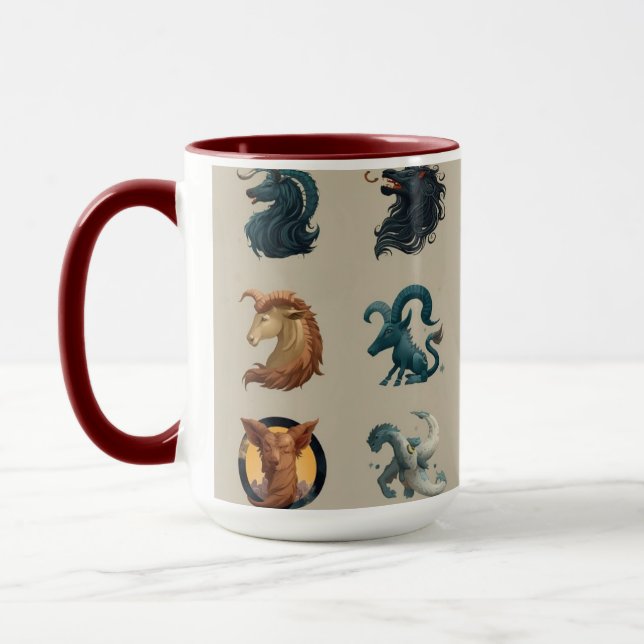 Der Zodiac-Becher Tasse (Links)