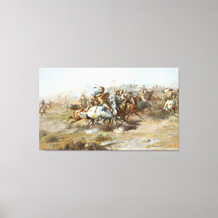 Der Zoll kämpft gegen Charles Marion Russell Leinwanddruck