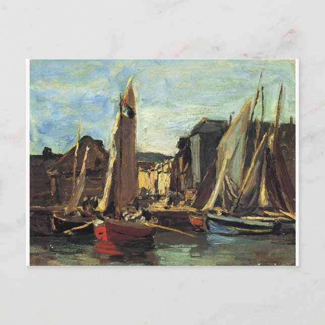 Der Zugang zum Hafen von Honfleur Eugene Boudin Postkarte (Vorderseite)