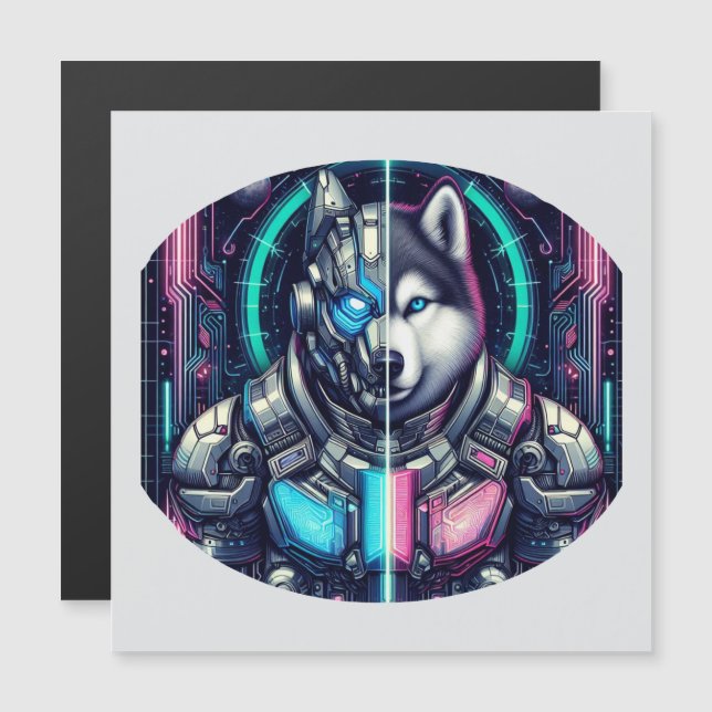 Der zukünftige Wolf Magnetkarte (Vorne/Hinten)