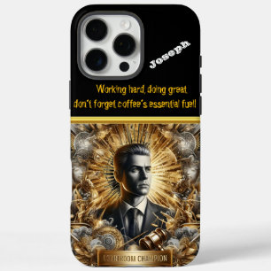 Der zuversichtliche Anwalt beherrscht den Gerichts iPhone 16 Pro Max Hülle