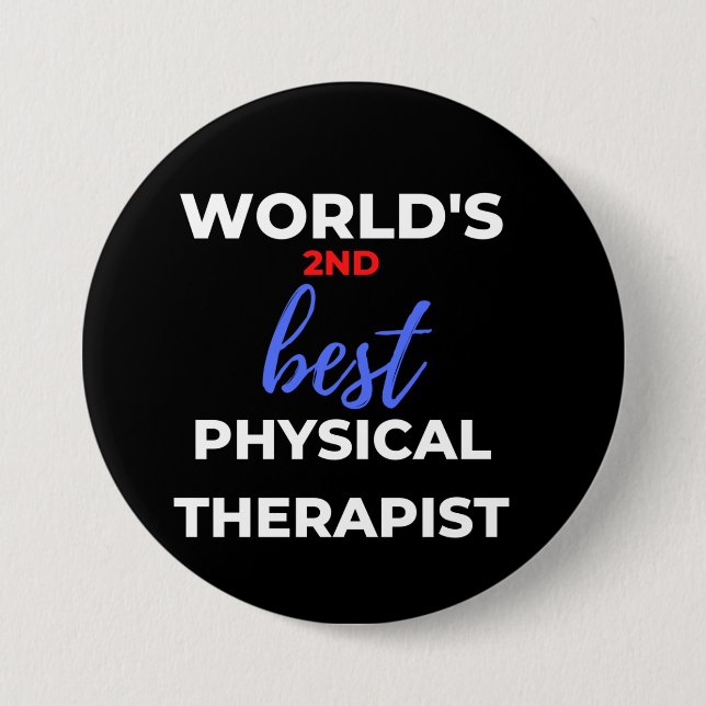 Der zweitbeste Physiotherapeut der Welt Button (Vorderseite)