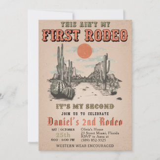 Der zweite Rodeo-Western Cowboy Ain't My First Rod Einladung