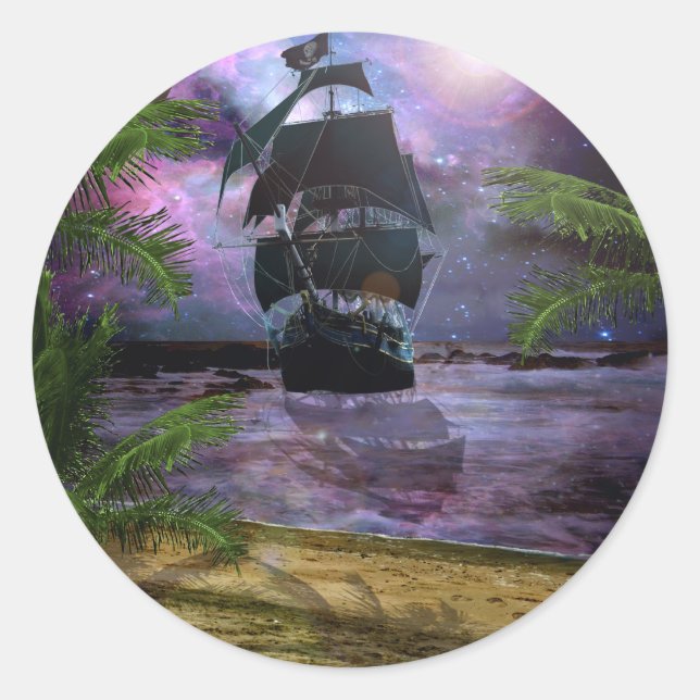 Der zweite Stern rechts Runder Aufkleber (Vorderseite)